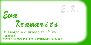 eva kramarits business card